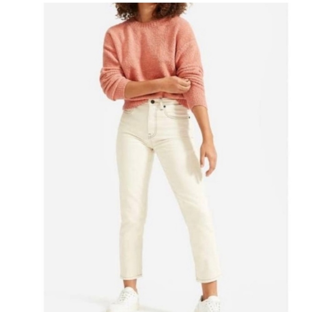 Everlane The Teddy Wool Blend Bouclé Sweater Heathered Coral